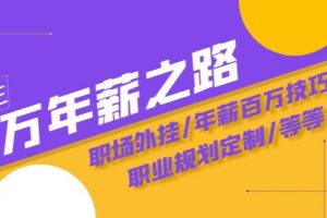 通往百万年薪之路·陪跑训练营：职场外挂/年薪百万技巧/职业规划定制/等等