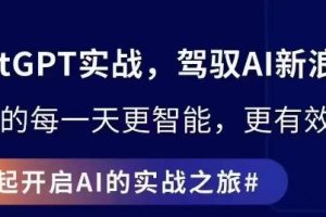 ChatGPT实战指南，创新应用与性能提升，解锁AI魔力，启程智能未来